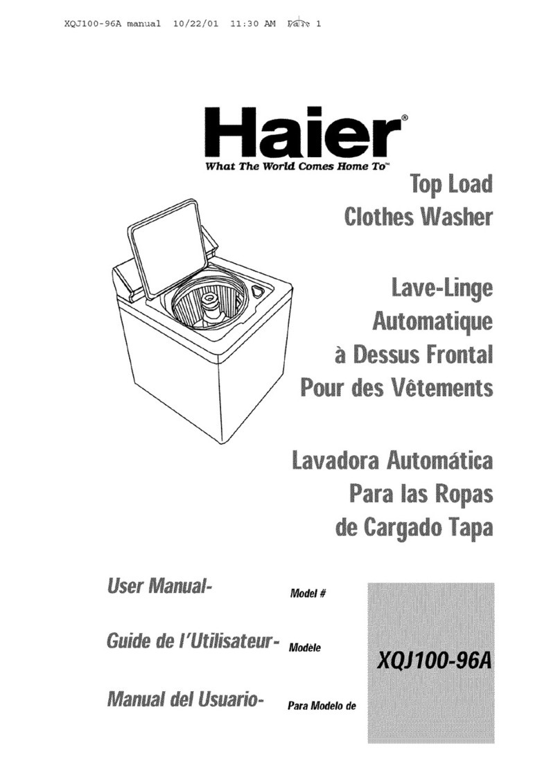 Haier XQJ100-96A User manual