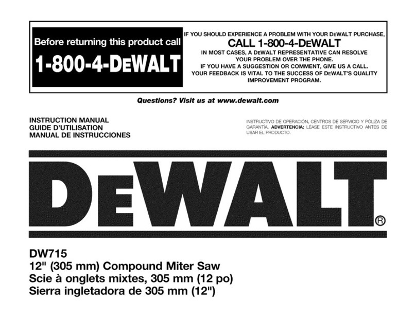 DeWalt DW715 User manual