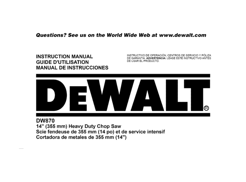 DeWalt DW870 User manual