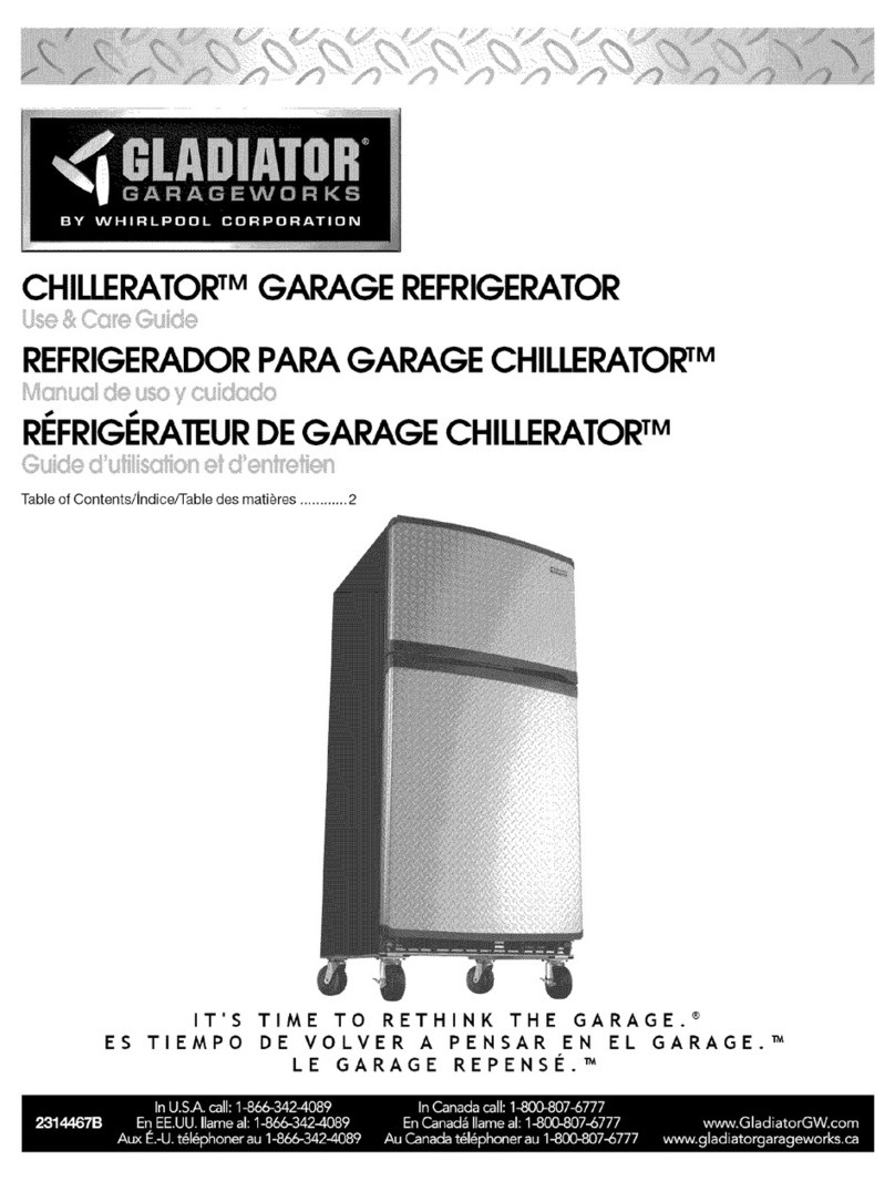 Gladiator CHILLERATOR GARF19XXPK01 User manual