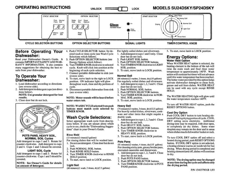 Gibson SP24D5KY User manual