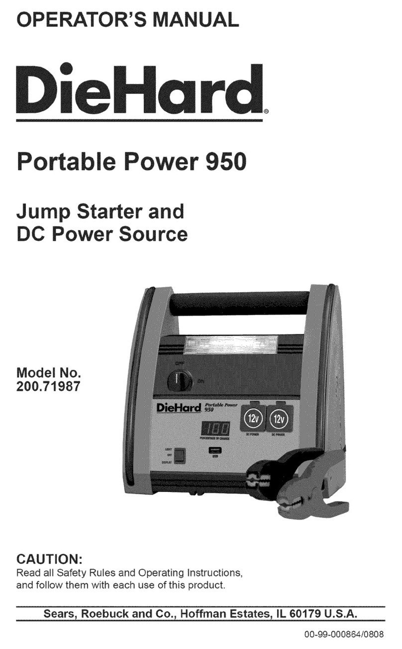 DieHard Portable Power 950 Operator's manual