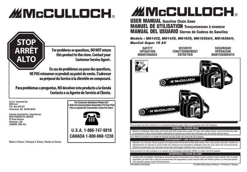 McCulloch MS1432 user manual