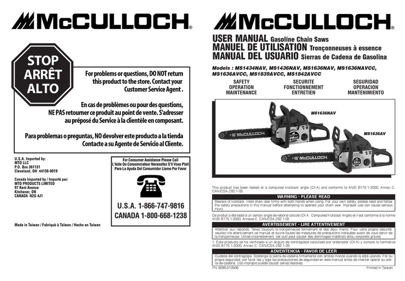 McCulloch MS1434NAV User manual