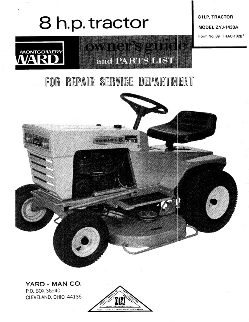 Montgomery Ward ZYJ-1433A Owner's guide and parts list