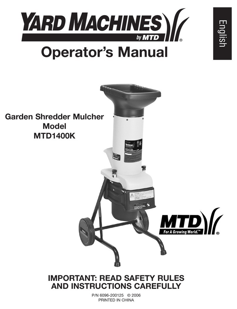 Yard Machines MTD1400K Operator's manual
