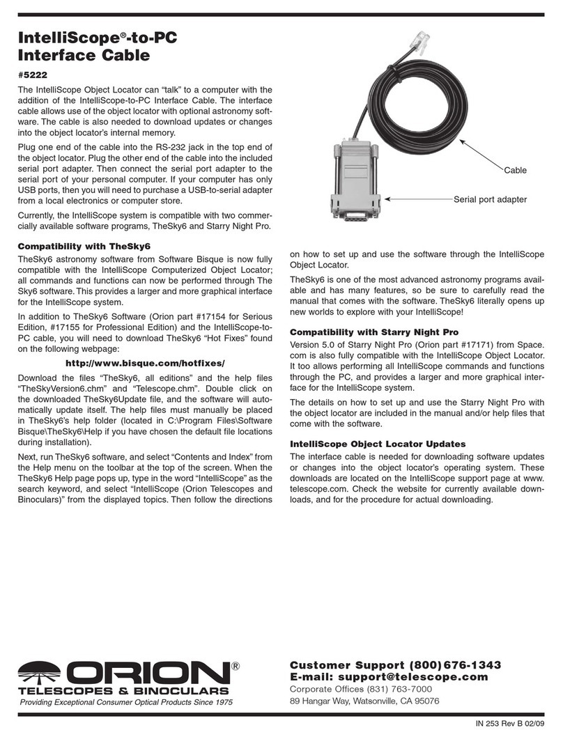 Orion INTELLISCOPE-to-PC manual