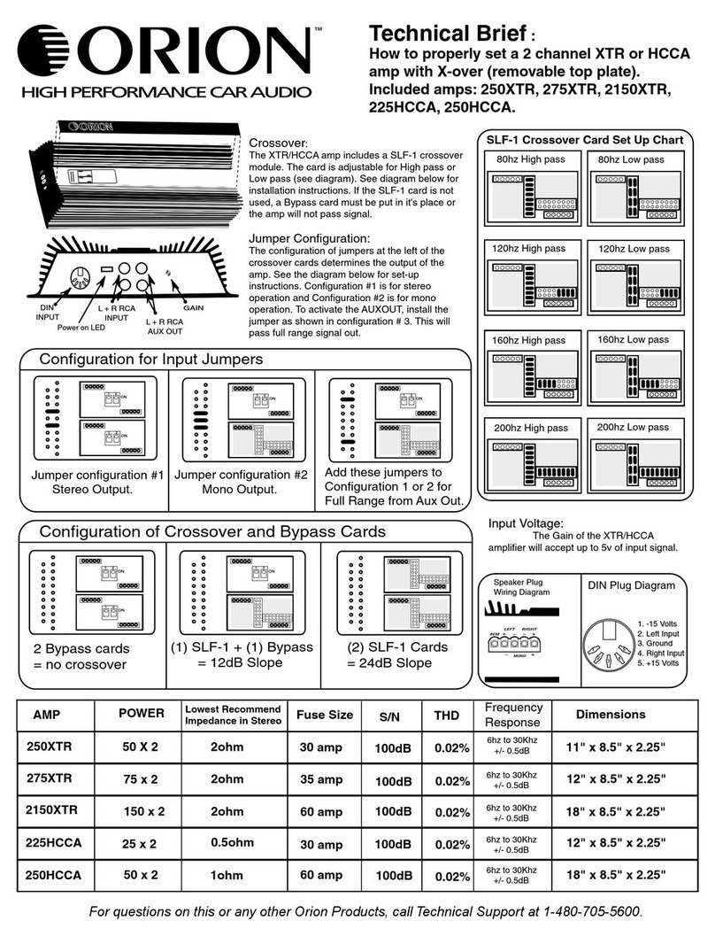 Orion 225 HCCA Quick start guide