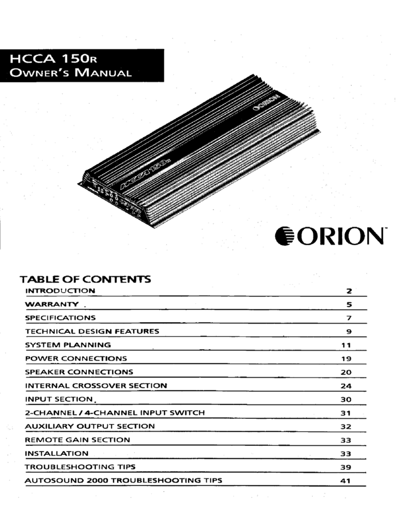 Orion HCCA 150R owner's manual