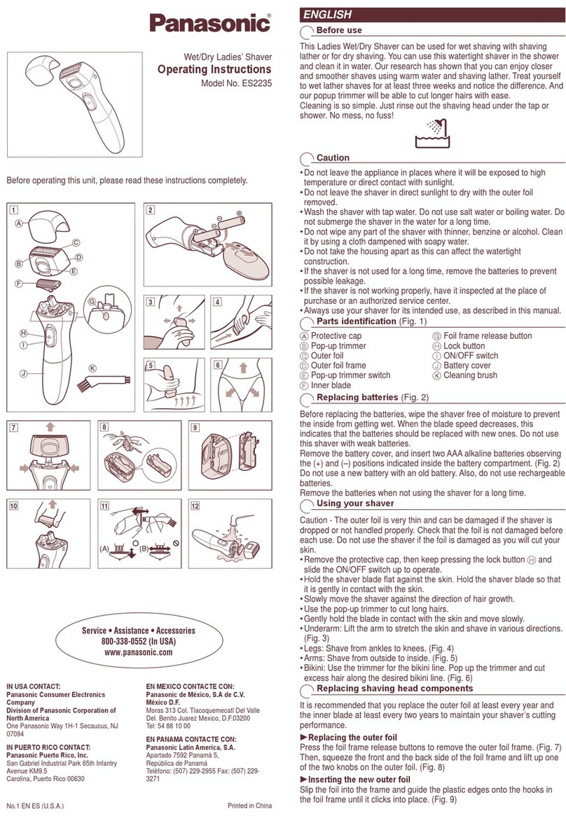 Panasonic ES2235 operating instructions