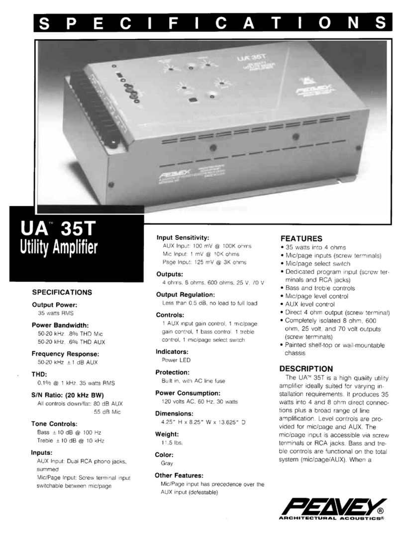Peavey UA 35T specification