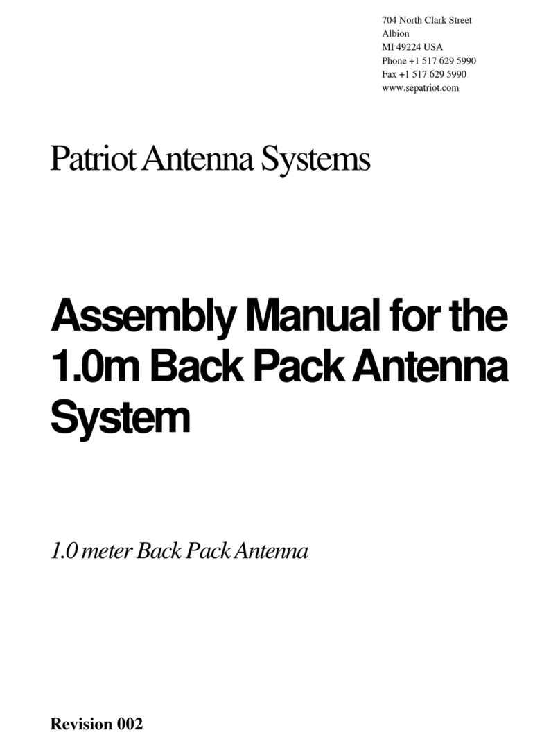 Patriot 1.0m Back Pack Antenna System Assembly Assembly manual