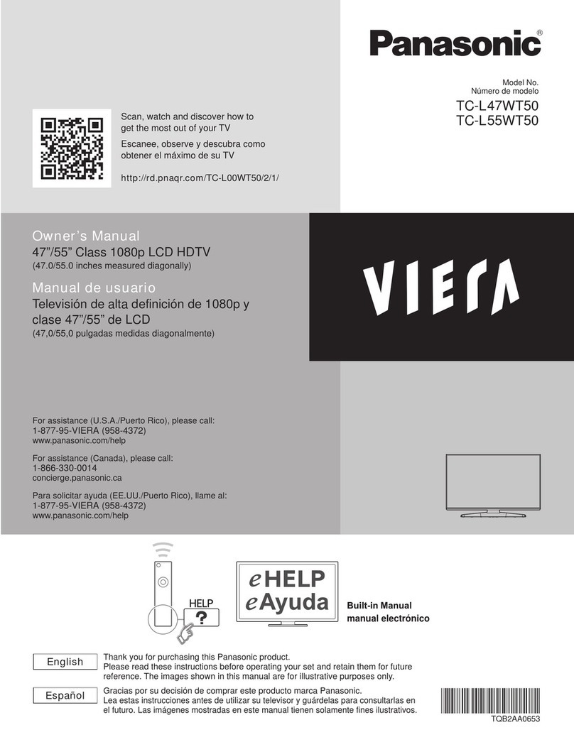 Panasonic Viera TC-L47WT50 Instruction Manual