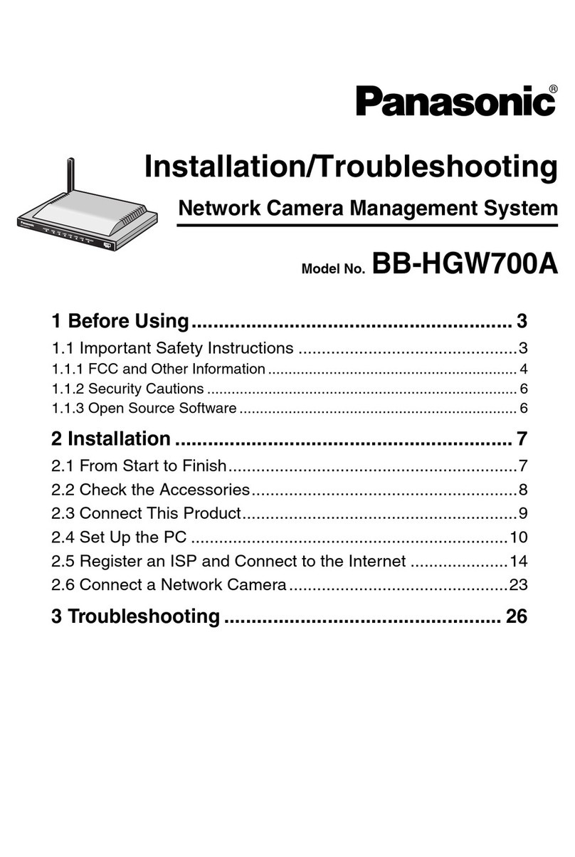 Panasonic BB-HGW700A - Network Camera Router User manual
