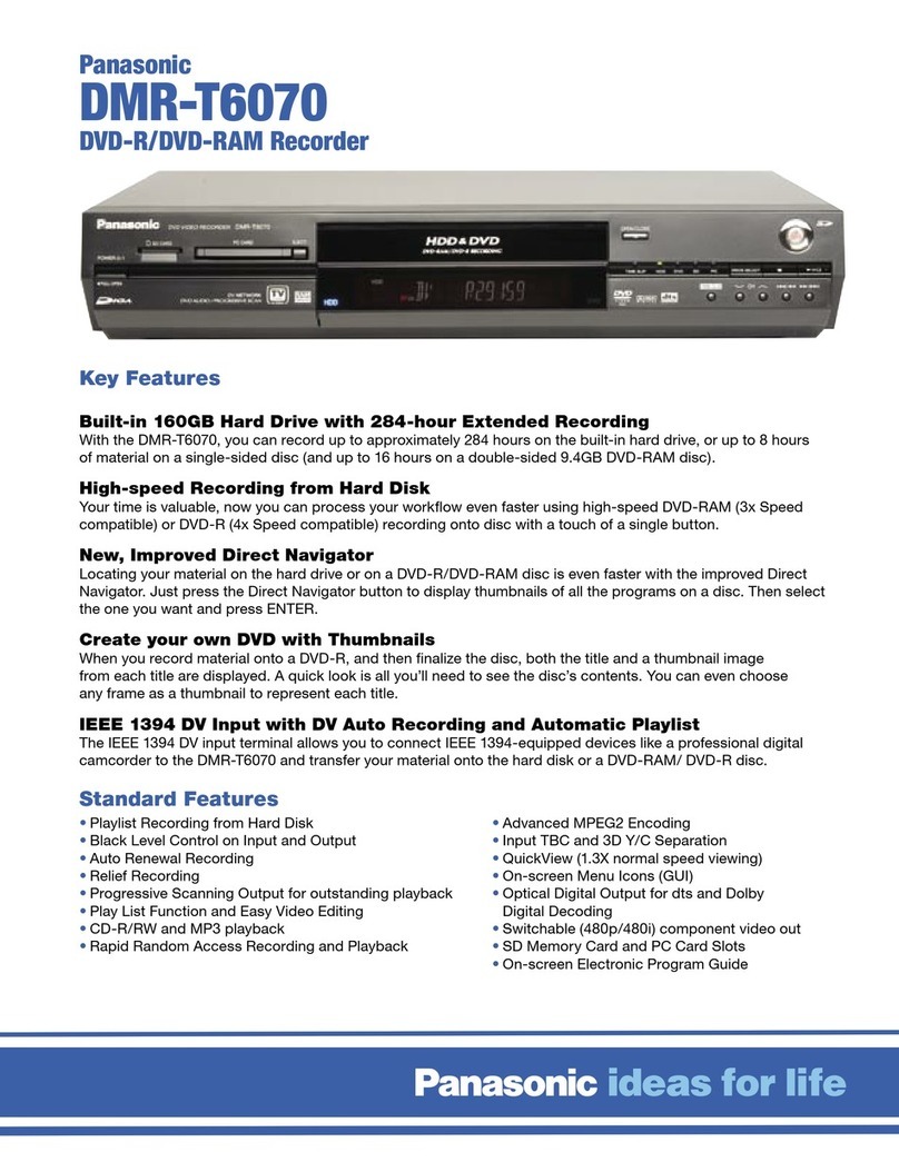 Panasonic DMR-T6070 User manual