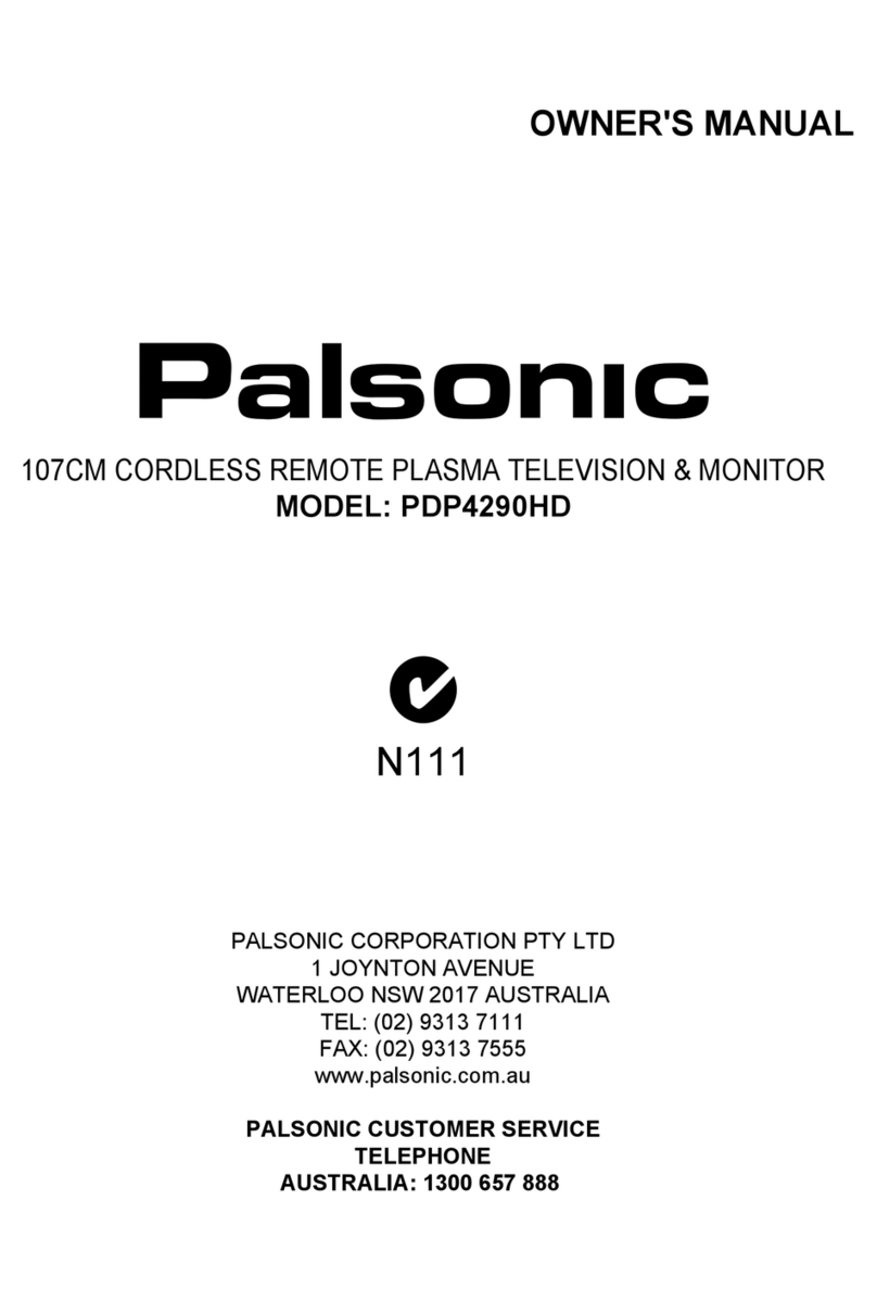 Palsonic PDP4290HD User manual Palsonic PDP4290HD User manual