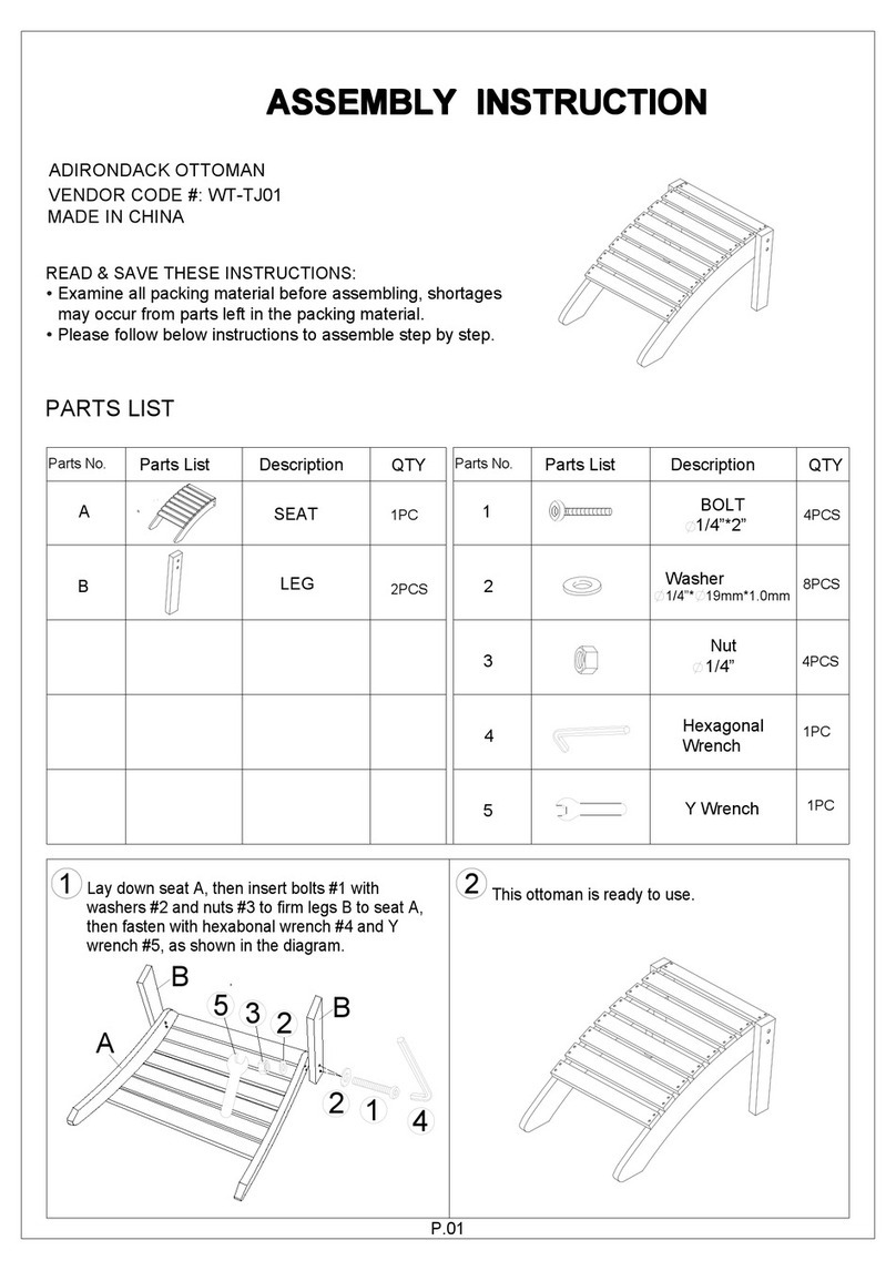 Country Living WT-TJ01 Assembly instruction