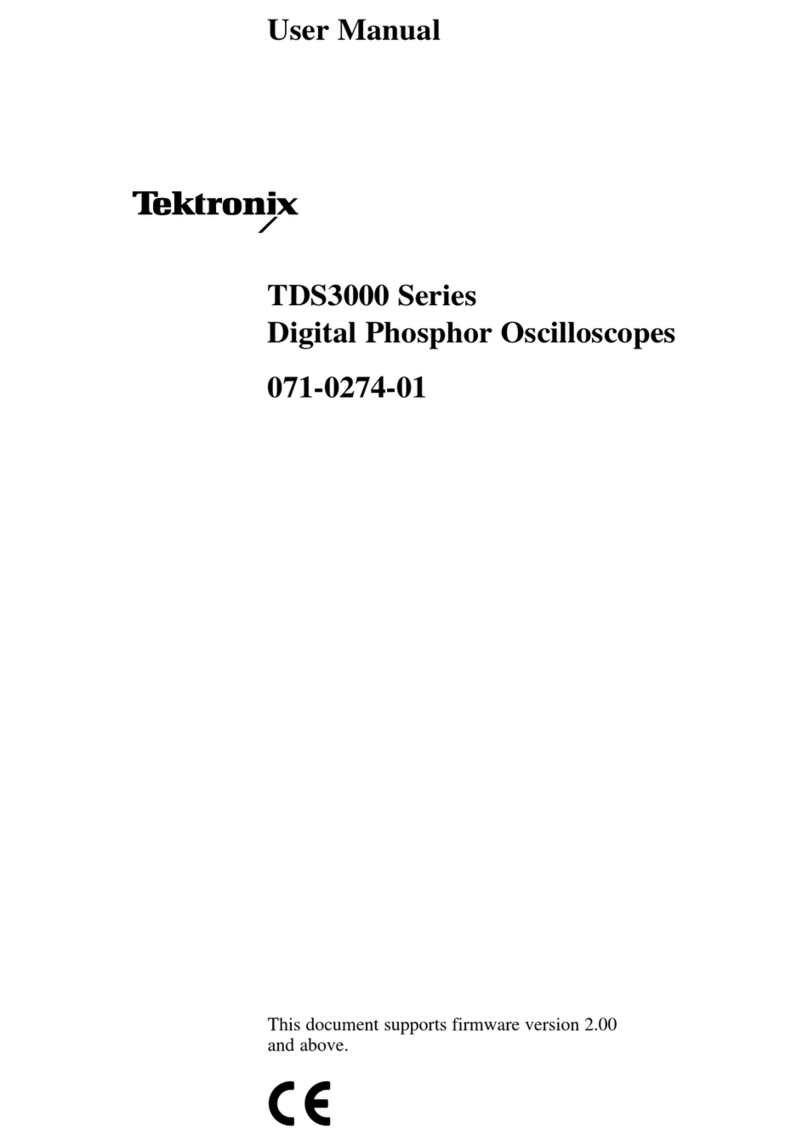 Tektronix TDS3000 Series User manual