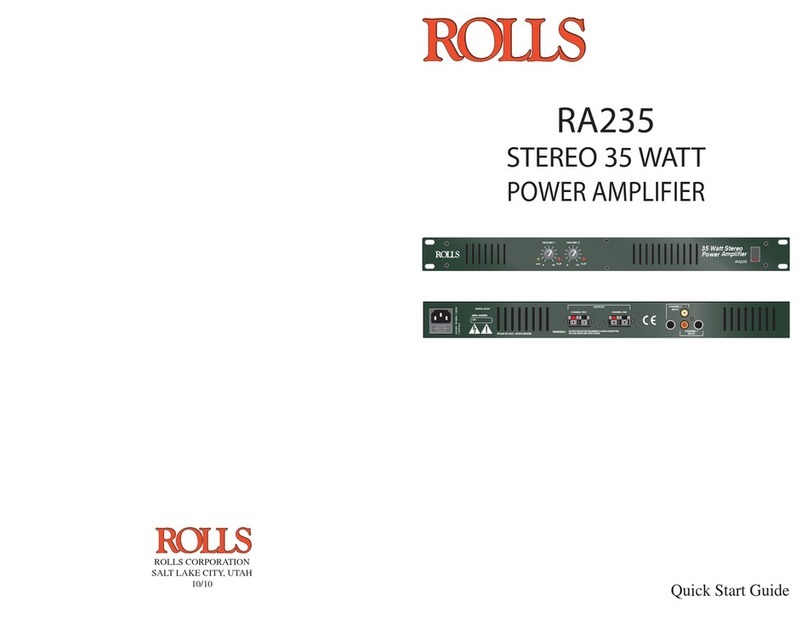 Rolls RA235 quick start guide