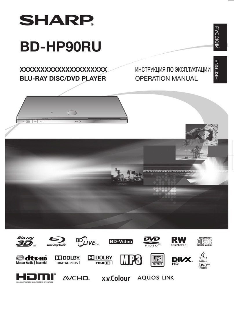 Sharp BD-HP90RU User manual