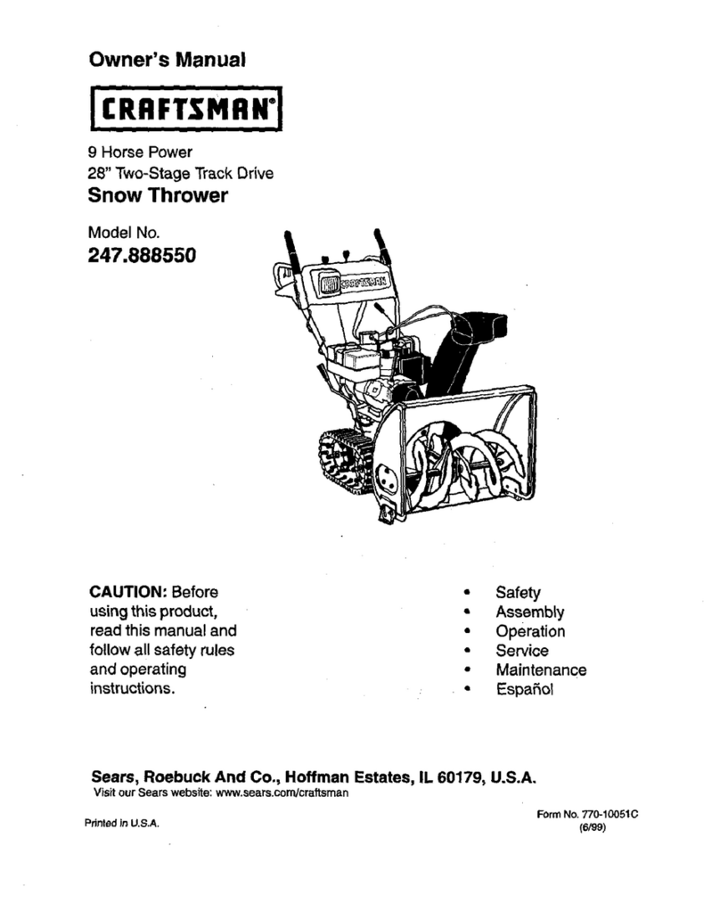 Craftsman 247.888550 User manual