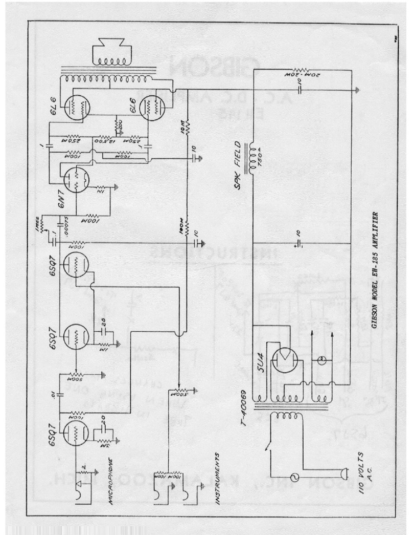 Gibson EH-185 Schematic diagram