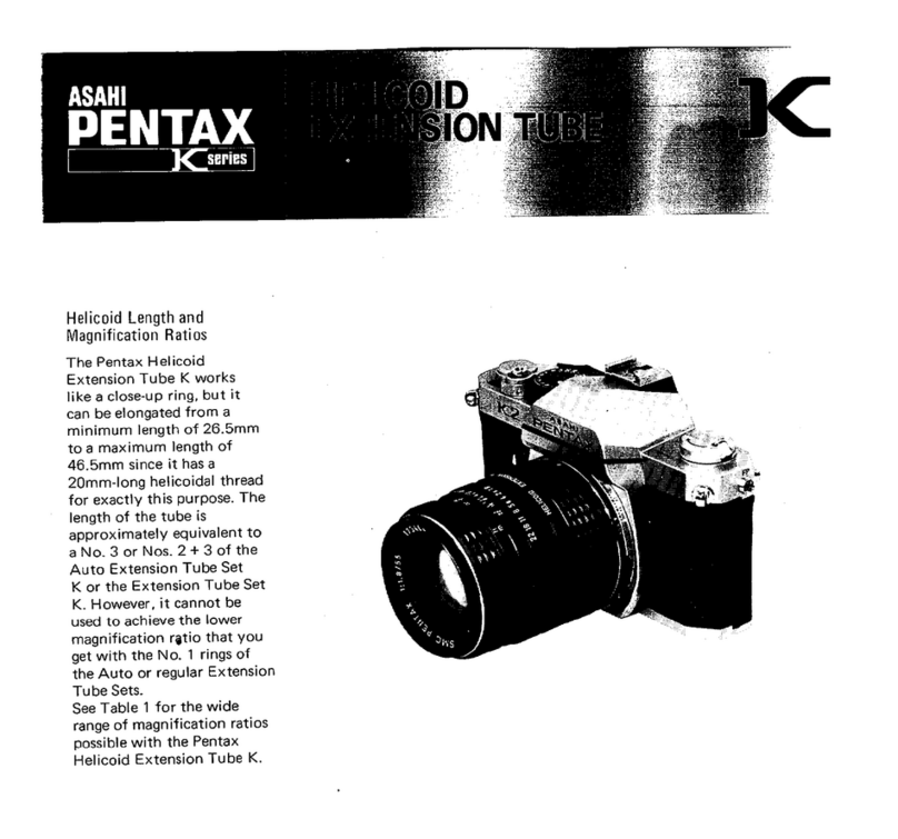 Pentax Helicoid Extension Tube K User manual