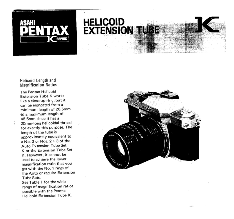 Pentax Helicoid Extension Tube K User manual