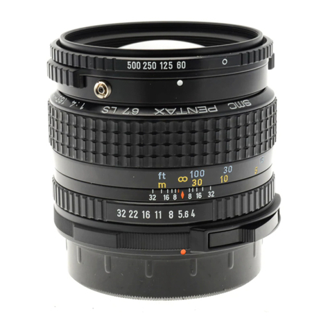 Pentax SMC 67 LS 165mm f/4 Lens User manual