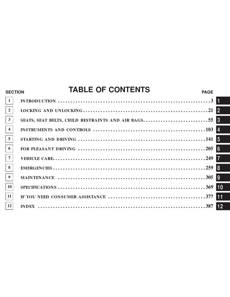 Chrysler Sebring Coupe owner's manual