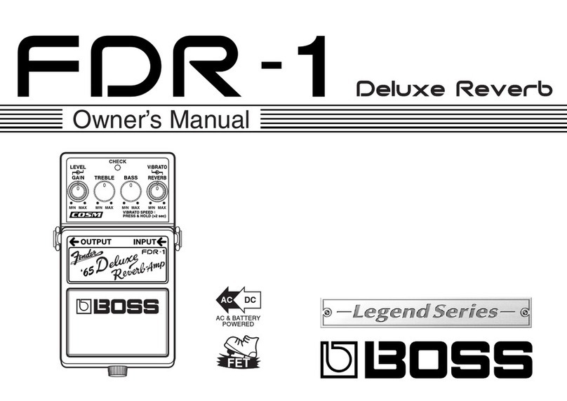 BOSSCO FDR-1 Deluxe Reverb owner's manual BOSSCO FDR-1 Deluxe Reverb owner's manual