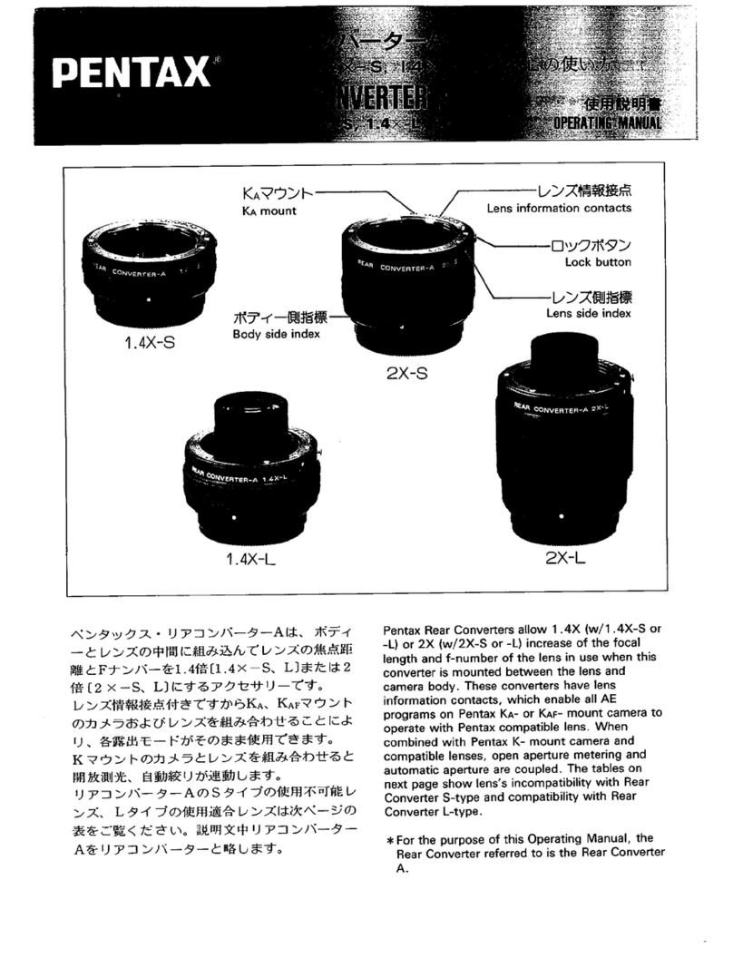 Pentax Rear Converter A 1.4x-s User manual Pentax Rear Converter A 1.4x-s User manual