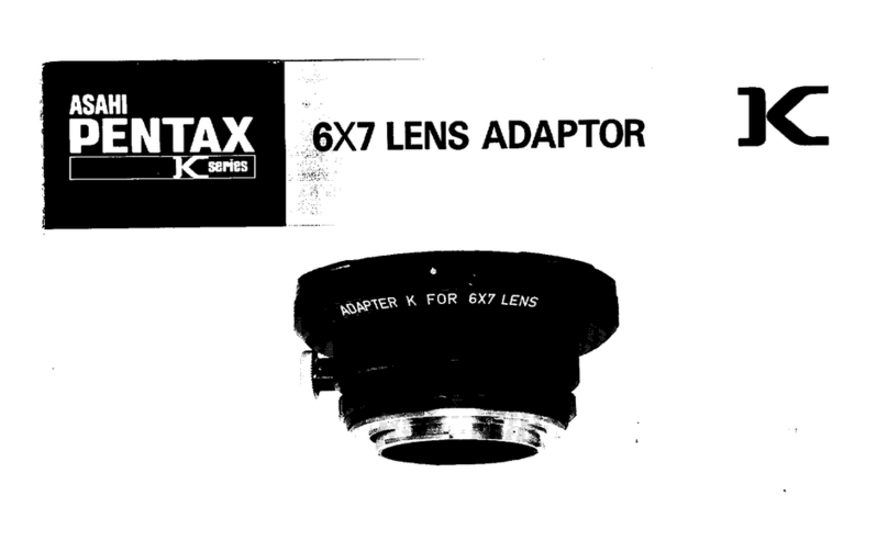 Pentax 6x7 Lens Adapter K User manual