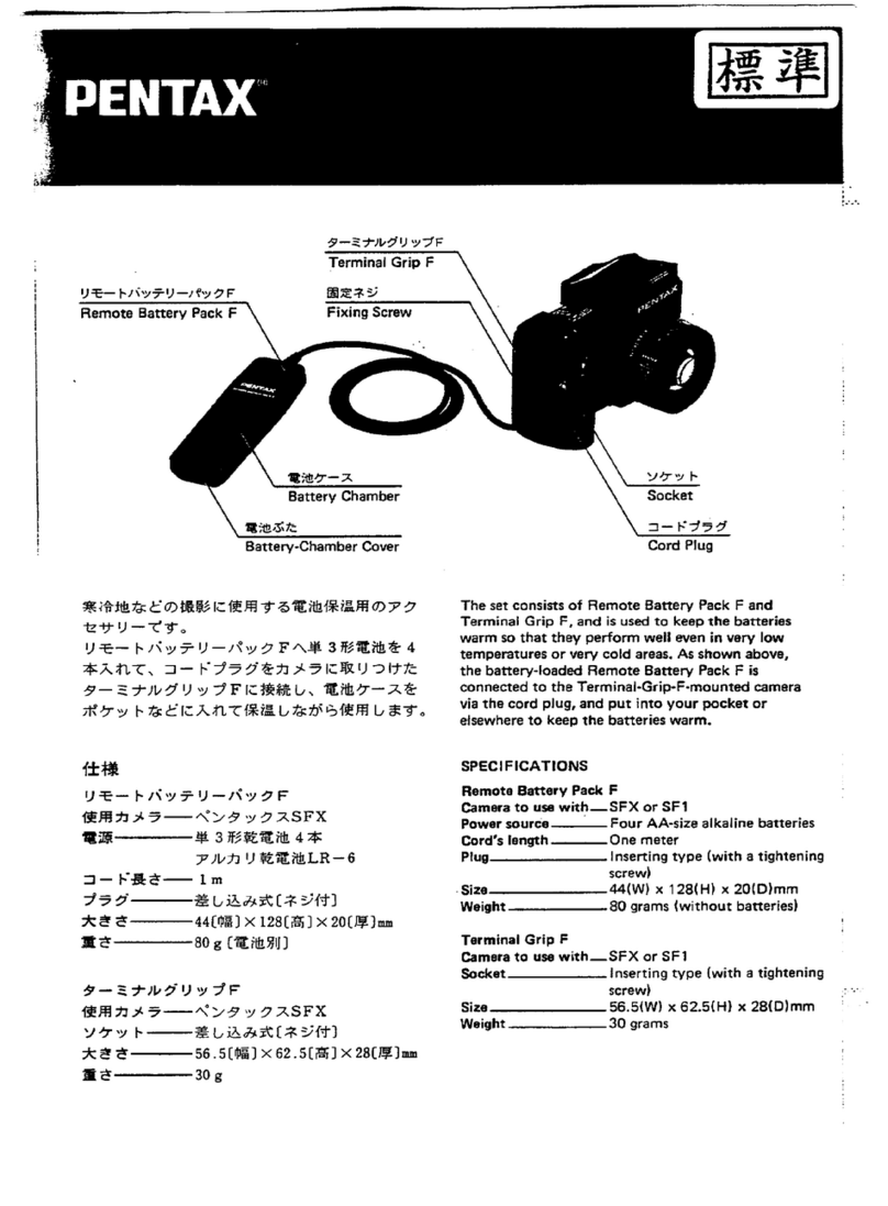 Pentax Remote Battery Pack F operating manual