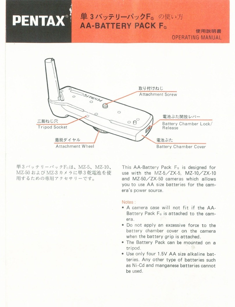 Pentax AA Battery Pack F operating manual
