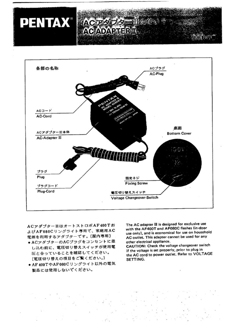 Pentax AC Adapter II User manual