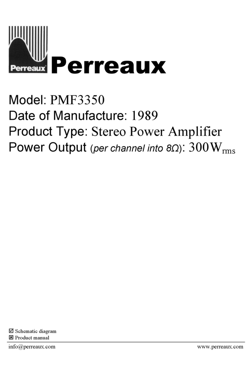 Perreaux PMF3350 Quick start guide