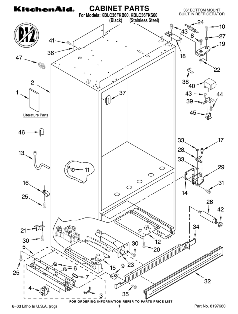 KitchenAid KBLC36FKB00 parts list