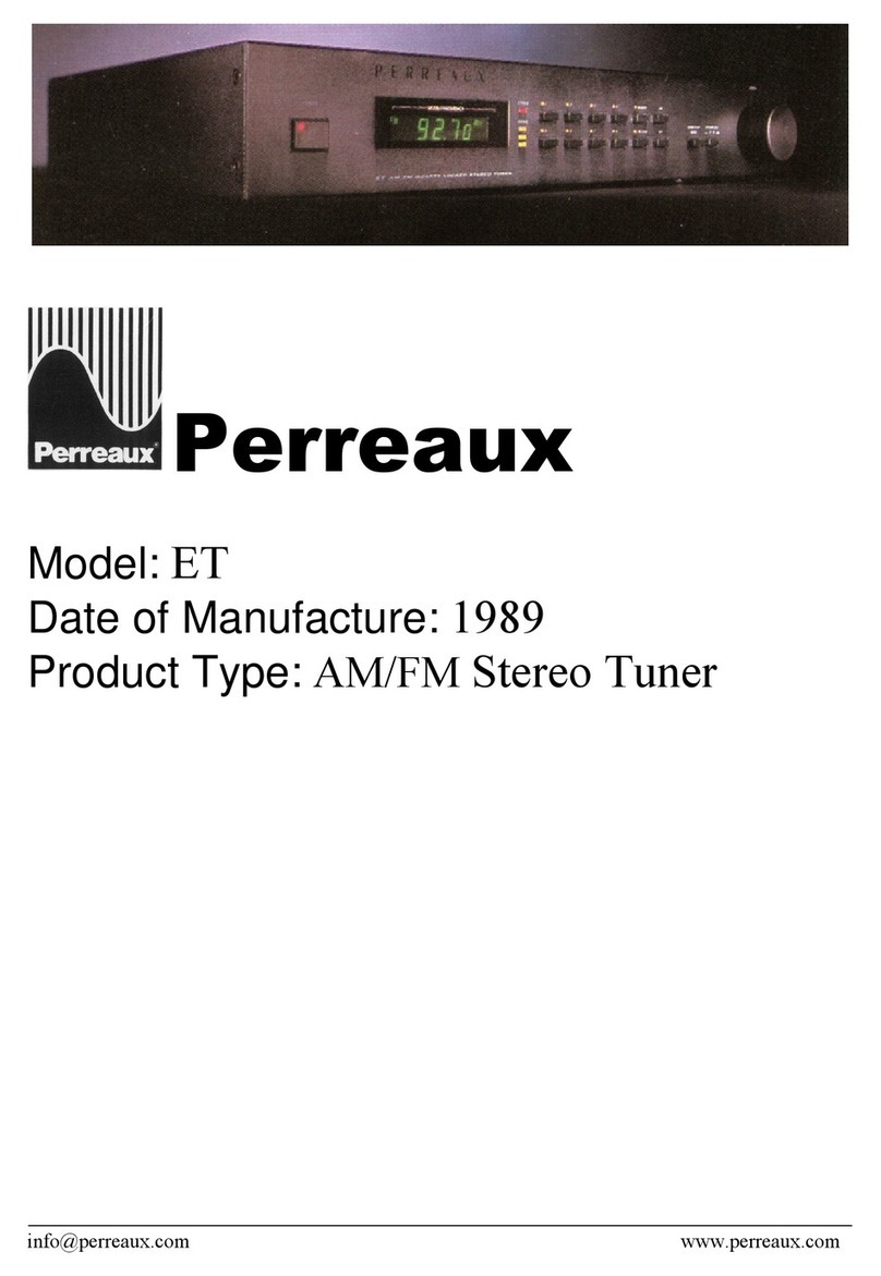 Perreaux ET User manual