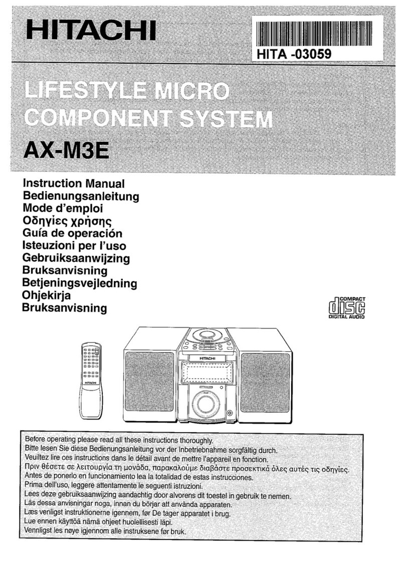Hitachi AX-M3E User manual Hitachi AX-M3E User manual