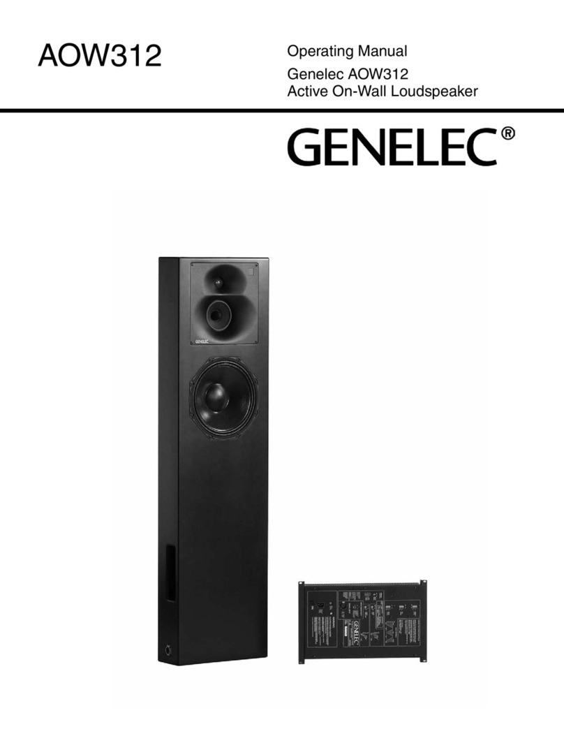 Genelec AOW312 User manual Genelec AOW312 User manual