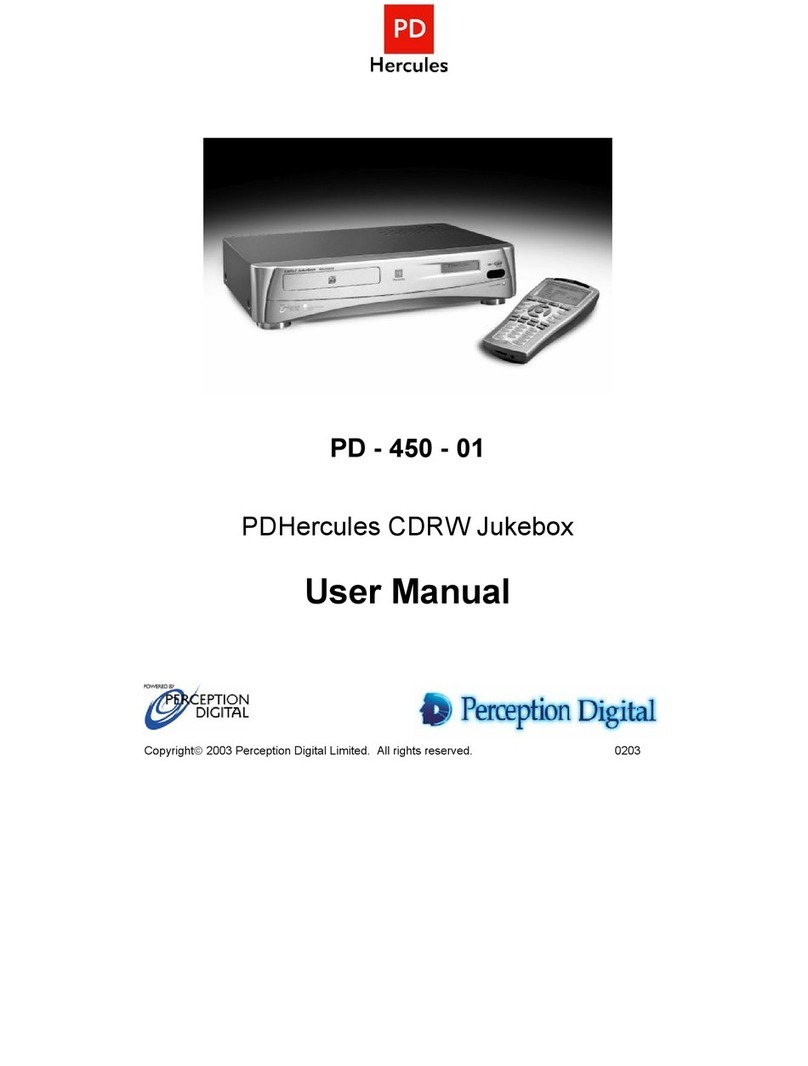 Perception Digital JUKEBOX PD - 450 - 01 user manual
