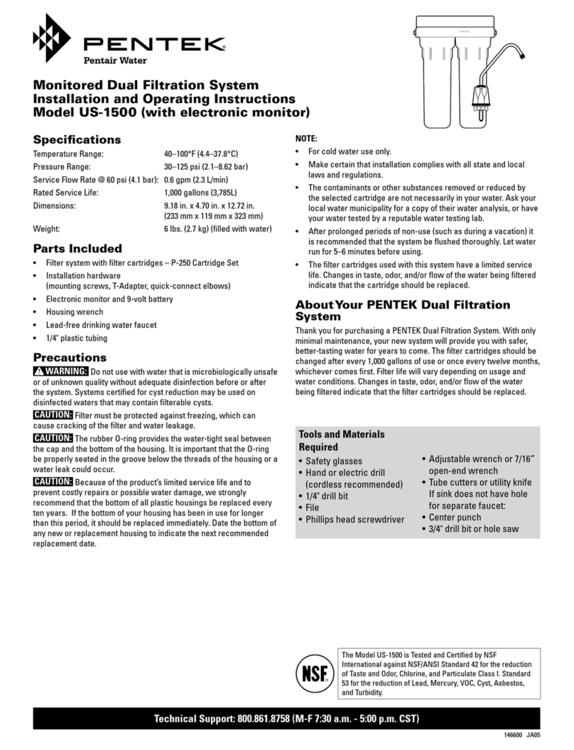 Pentek US-1500 User manual