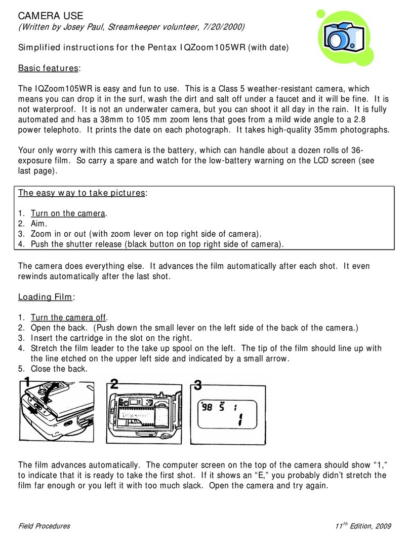 Pentax IQZoom 105WR Date Simplified instructions
