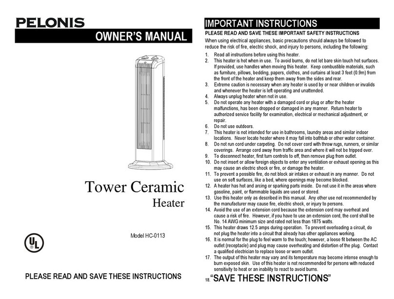 Pelonis HC-0113 User manual