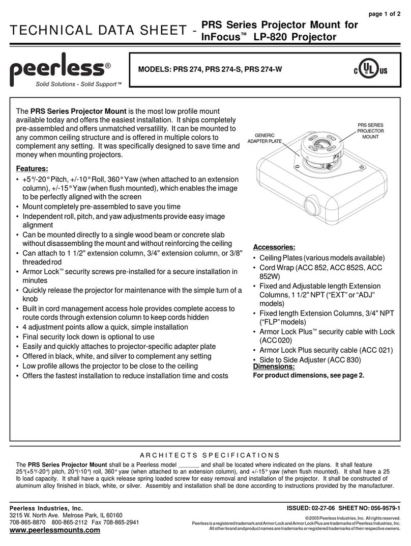 PEERLESS PRS 274 Instruction Manual