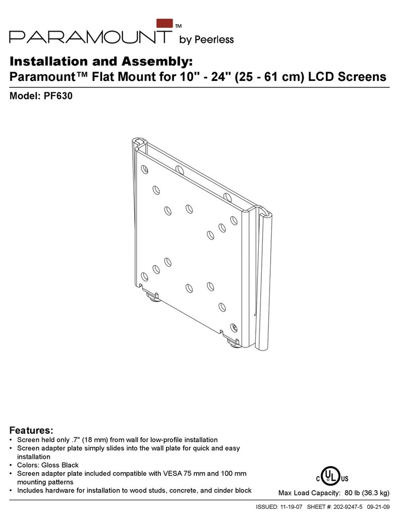 PEERLESS PARAMOUNT PF630  and assembly Guide