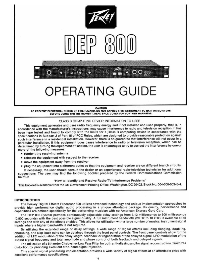 Peavey DEP 800 operating guide