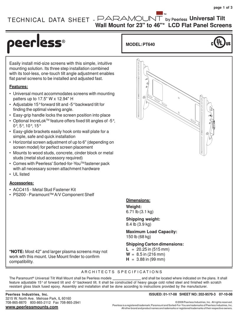 PEERLESS PARAMOUNT PT640  and assembly Instruction Manual