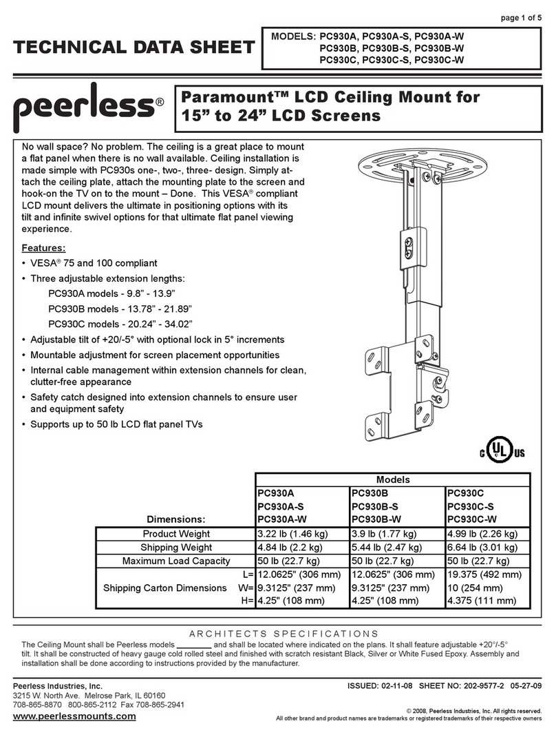 PEERLESS Paramount PC930A User manual